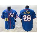 National League #28 Matt Olson Blue 2025 All-Star Edition Limited Stitched Jersey