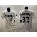 Milwaukee Brewers #32 Jacob Misiorowski White 'Gothic 414 Shadows Edition' Vapor Premier Limited Stitched Jersey