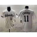 Milwaukee Brewers #11 Jackson Chourio White 'Gothic 414 Shadows Edition' Vapor Premier Limited Stitched Jersey