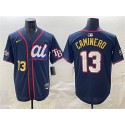 American League #13 Junior Caminero Navy 2025 All-Star Edition Limited Stitched Jersey