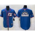 National League Colorado Rockies Team Big Logo Blue 2025 All-Star Edition Limited Stitched Jersey