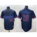 Toronto Blue Jays #28 Ernie Clement Navy 2024 City Connect Limited Stitched Jersey