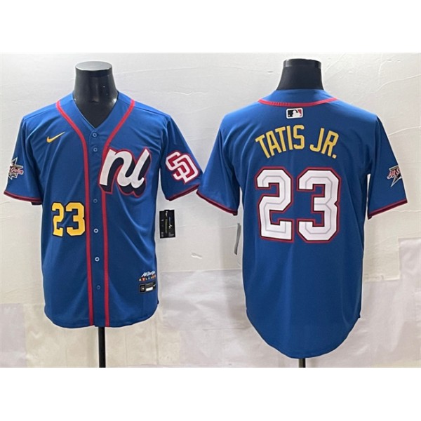 National League #23 Fernando Tatis Jr. Blue 2025 All-Star Edition Limited Stitched Jersey
