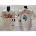 Chicago Cubs #4 Pete Crow-Armstrong Cream 'Graffiti North Side Edition' Vapor Premier Limited Stitched Jersey