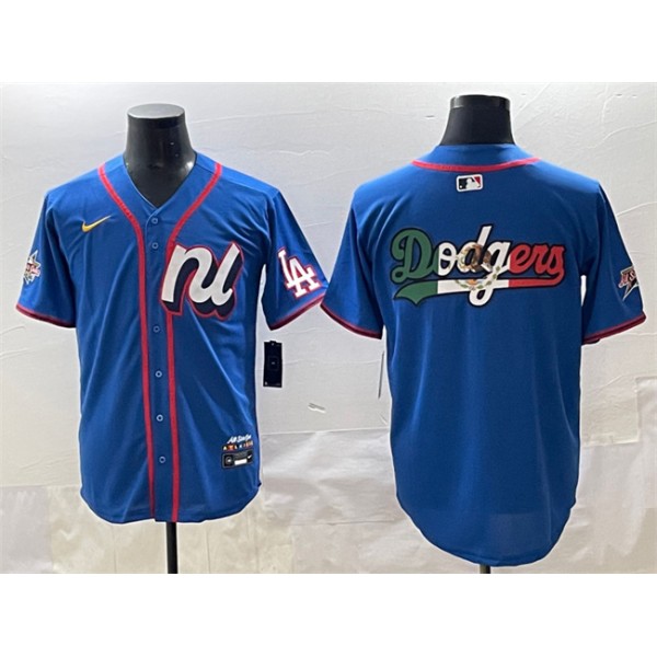 National League Los Angeles Dodgers Team Big Logo Blue 2025 All-Star Edition Limited Stitched Jersey