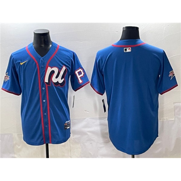 National League Pittsburgh Pirates Blank Blue 2025 All-Star Edition Limited Stitched Jersey