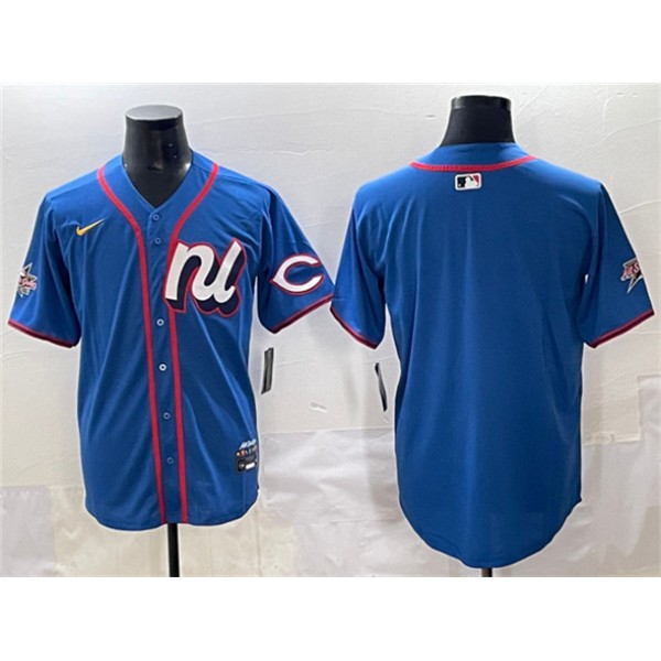 National League Cincinnati Reds Blank Blue 2025 All-Star Edition Limited Stitched Jersey
