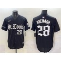 St. Louis Cardinals #28 Nolan Arenado Black 'Gothic Legacy Edition' Vapor Premier Limited Stitched Jersey