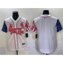 St. Louis Cardinals Blank White Independence Day Vapor Premier Limited Stitched Jersey