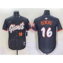 San Francisco Giants #16 Rafael Devers Anthracite 2025 City Connect Limited Stitched Jersey