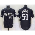 Seattle Mariners #51 Ichiro Suzuki Black 'Deep Sea Gothic Edition' Vapor Premier Limited Stitched Jersey