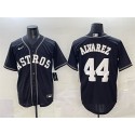 Houston Astros #44 Yordan Alvarez Black Lights Out Limited Stitched Jersey