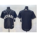 Houston Astros Blank Black Lights Out Limited Stitched Jersey