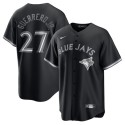 Toronto Blue Jays #27 Vladimir Guerrero Jr. Black Lights Out Limited Stitched Jersey