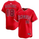 Los Angeles Angels #18 Nolan Schanuel Red Alternate Limited Stitched Jersey