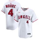 Los Angeles Angels #4 Christian Moore White Home Limited Stitched Jersey