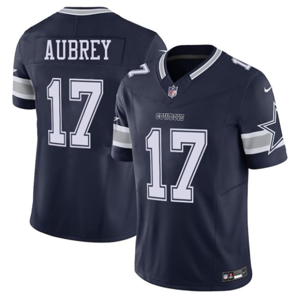 Dallas Cowboys #17 Brandon Aubrey Navy 2025 F.U.S.E Vapor Untouchable Limited Football Stitched Jersey
