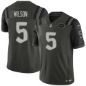 New York Jets #5 Garrett Wilson Black 2025 F.U.S.E. “Rivalries” Vapor Limited Football Stitched Jersey