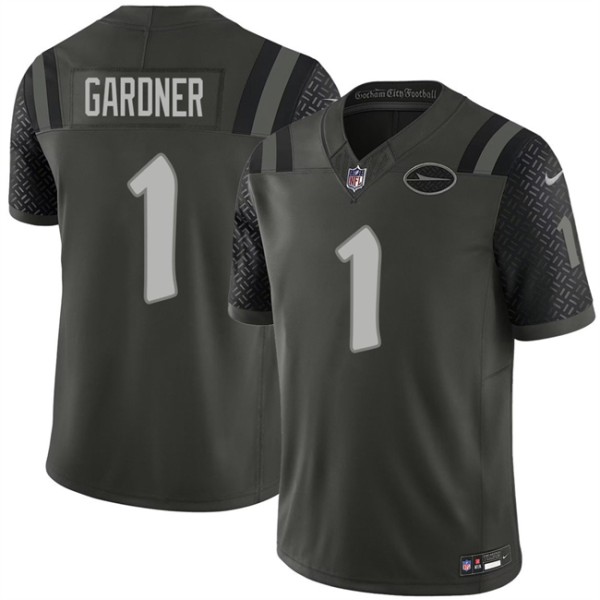 New York Jets #1 Ahmad Gardner Black 2025 F.U.S.E. “Rivalries” Vapor Limited Football Stitched Jersey