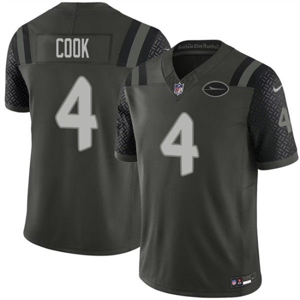 New York Jets #4 Brady Cook Black 2025 F.U.S.E. “Rivalries” Vapor Limited Football Stitched Jersey