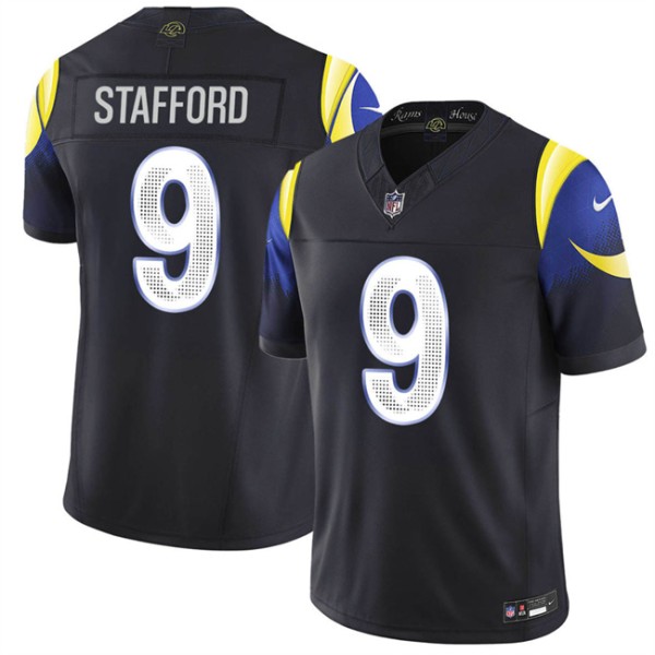 Los Angeles Rams #9 Matthew Stafford Black 2025 F.U.S.E. “Rivalries” Vapor Limited Football Stitched Jersey