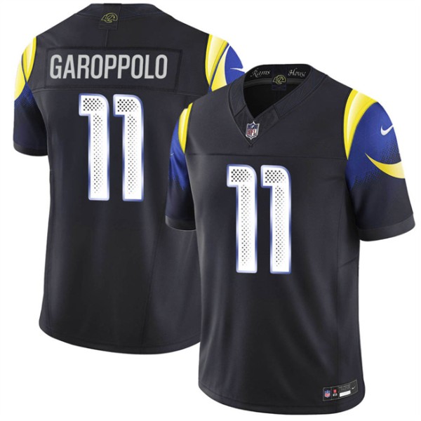 Los Angeles Rams #11 Jimmy Garoppolo Black 2025 F.U.S.E. “Rivalries” Vapor Limited Football Stitched Jersey