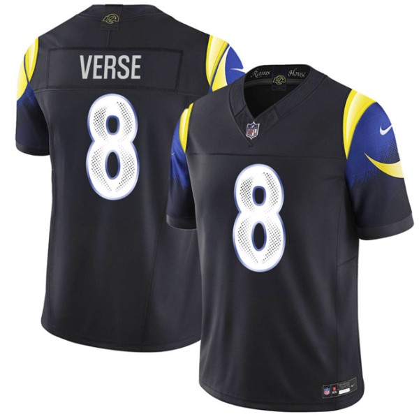 Los Angeles Rams #8 Jared Verse Black 2025 F.U.S.E. “Rivalries” Vapor Limited Football Stitched Jersey