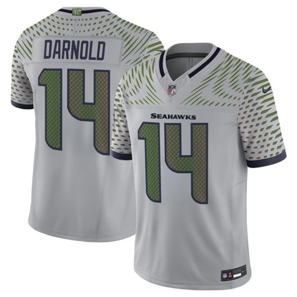 Seattle Seahawks #14 Sam Darnold Gray 2025 F.U.S.E. “Rivalries” Vapor Untouchable Limited Football Stitched Jersey