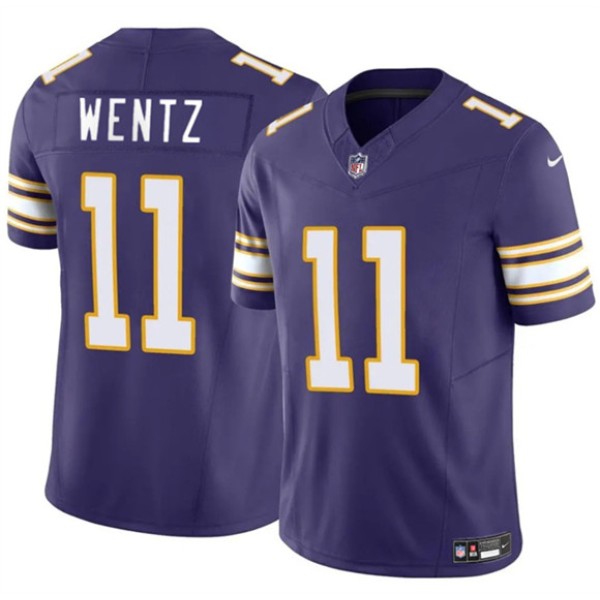 Minnesota Vikings #11 Carson Wentz Purple 2025 F.U.S.E. Throwback Vapor Untouchable Limited Football Stitched Jersey