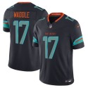 Miami Dolphins #17 Jaylen Waddle Black 2025 F.U.S.E. “Rivalries” Vapor Limited Football Stitched Jersey