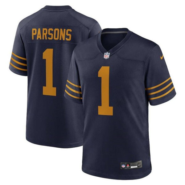 Green Bay Packers #1 Micah Parsons Navy The 1923 Classic Football Stitched Game Jersey