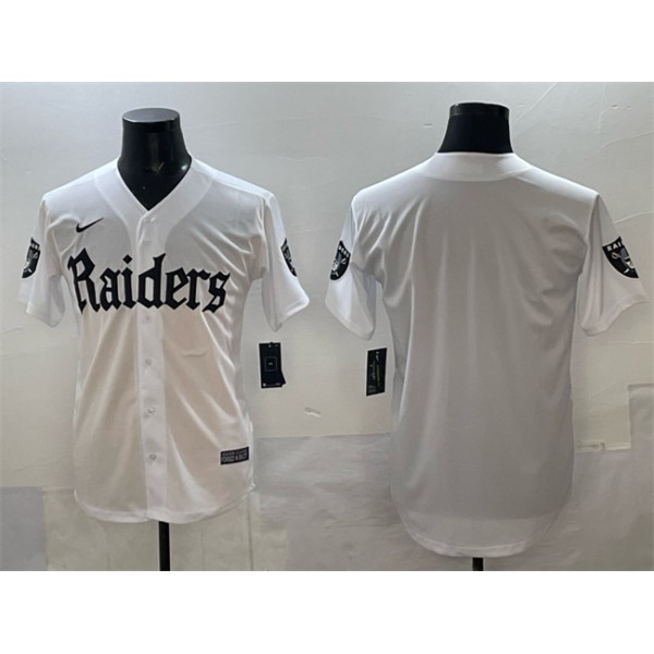 Las Vegas Raiders Blank White 'Gothic Sin City Shadows Edition' Vapor Limited Stitched Jersey
