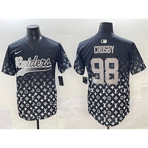 Las Vegas Raiders #98 Maxx Crosby Black Limited Stitched Jersey