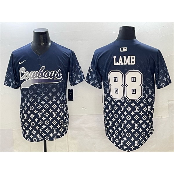 Dallas Cowboys #88 CeeDee Lamb Navy Limited Stitched Jersey