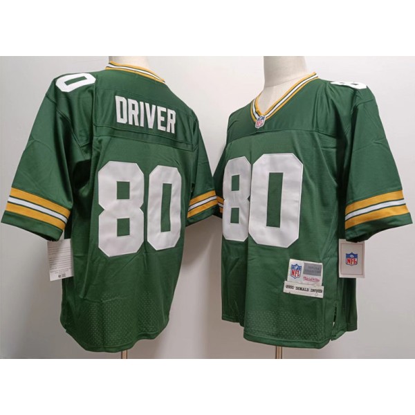 Green Bay Packers #80 Donald Driver Mitchell Ness Retired Player Green Jersey