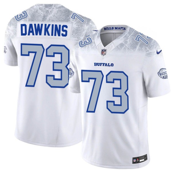 Buffalo Bills #73 Dion Dawkins White 2025 F.U.S.E. “Rivalries” Vapor Limited Football Stitched Jersey