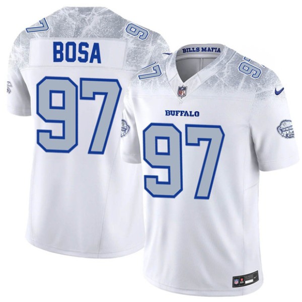 Buffalo Bills #97 Joey Bosa White 2025 F.U.S.E. “Rivalries” Vapor Limited Football Stitched Jersey