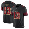 San Francisco 49ers #13 Brock Purdy Black 2025 F.U.S.E. “Rivalries” Vapor Limited Football Stitched Jersey