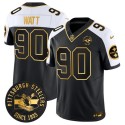 Pittsburgh Steelers #90 T.J. Watt Black Gold Alternate F.U.S.E. Throwback 1933 Patch Vapor Untouchable Limited Football Stitched Jersey