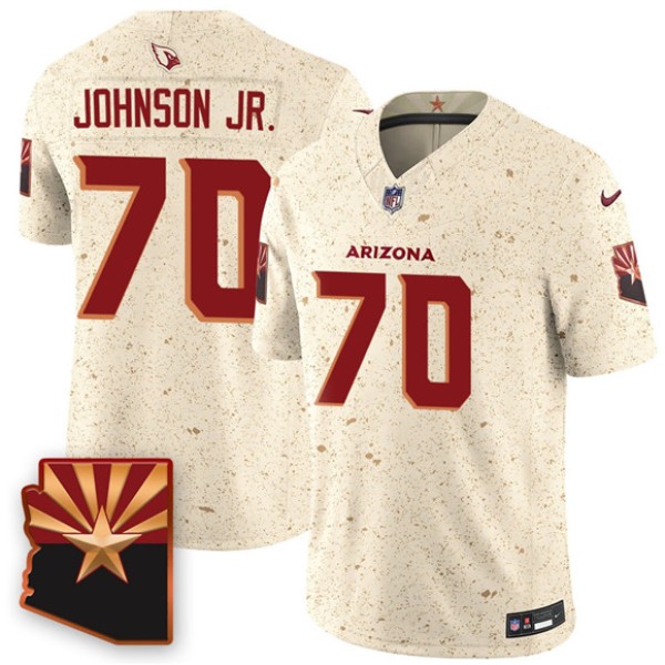 Arizona Cardinals #70 Paris Johnson Jr. 2025 F.U.S.E. “Rivalries” Vapor Untouchable Limited Football Stitched Jersey
