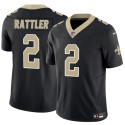 New Orleans Saints #2 Spencer Rattler Black 2025 F.U.S.E Vapor Limited Football Stitched Jersey