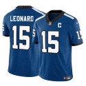 Indianapolis Colts #15 Riley Leonard Blue 2025 F.U.S.E. Throwback Vapor Limited Football Stitched Jersey