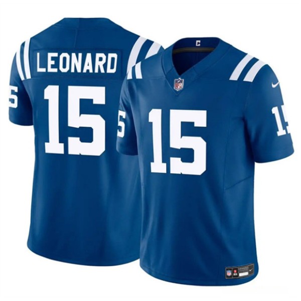 Indianapolis Colts #15 Riley Leonard Blue 2025 F.U.S.E. Vapor Limited Football Stitched Jersey