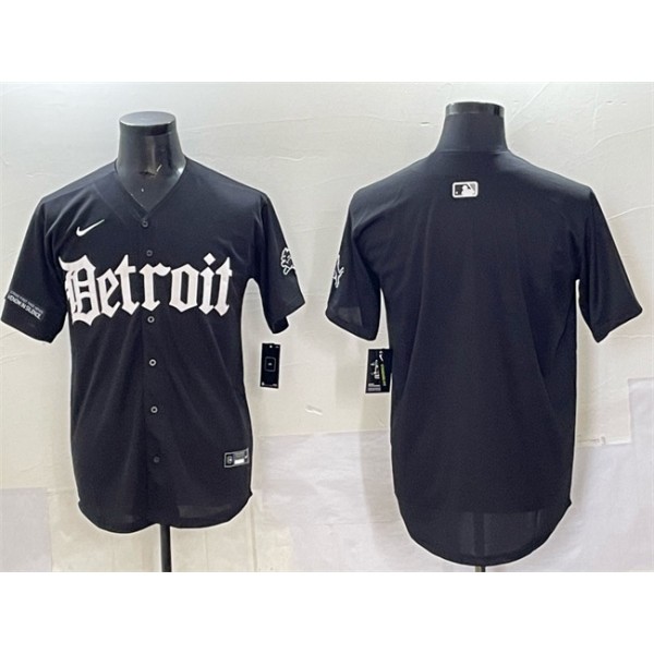 Detroit Lions Blank Black 'Motor Gothic Edition' Vapor Premier Limited Stitched Jersey