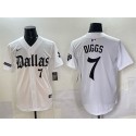 Dallas Cowboys #7 Trevon Diggs White 'Gothic Lone Star Edition' Limited Stitched Jersey