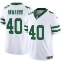 New York Jets #40 Donovan Edwards White 2025 F.U.S.E. Vapor Untouchable Limited Football Stitched Jersey