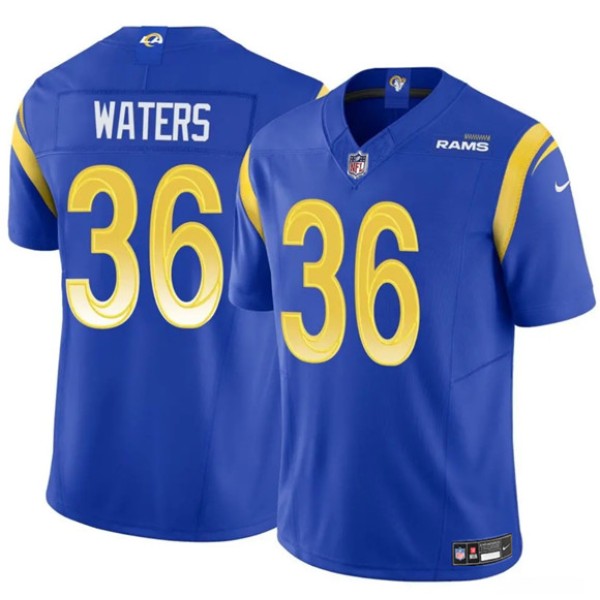 Los Angeles Rams #36 Jordan Waters Blue 2024 F.U.S.E. Vapor Untouchable Football Stitched Jersey