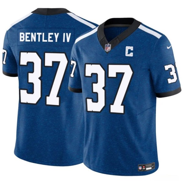 Indianapolis Colts #37 Ulysses Bentley IV Blue 2025 F.U.S.E. Throwback Vapor Limited Football Stitched Jersey