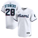 Miami Marlins #28 Kyle Stowers White 2024 Home Limited Stitched Jersey