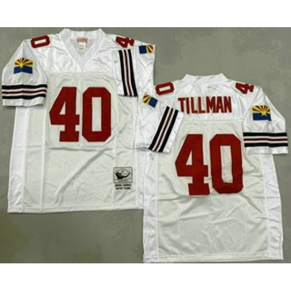 Arizona Cardinals #40 Pat Tillman White Throwback Jersey